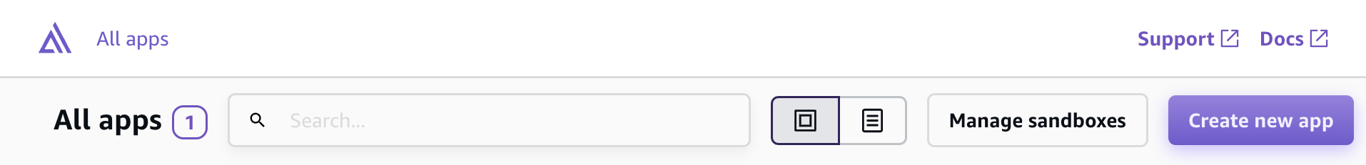 Adding new app in AWS Amplify